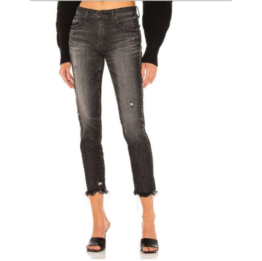 MOUSSY Vintage Diana‎ Black Distressed High Rise Skinny Jeans 27